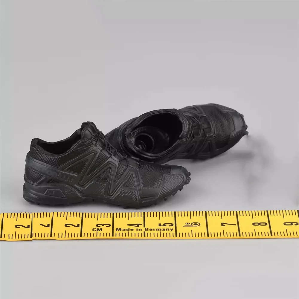 Easy&Simple ES HRT06 HRT TEAM LEADER Operation Black Solid Shoe Boots PVC Material For 12" Action Figure Scene Component 1/6