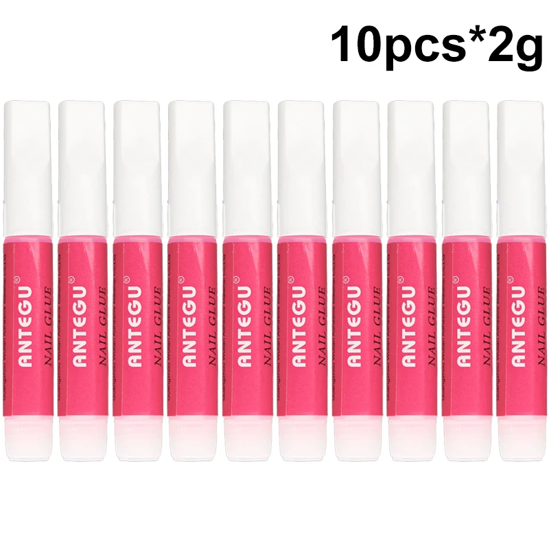 กาวติดเล็บ 2 กรัม สำหรับมืออาชีพ แห้งเร็ว ติดทนนาน 1/5/10/20/30/50/100 ชิ้น สำหรับติดเล็บปลอม อุปกรณ์ตกแต่งเล็บ คริสตัล กาวเจล
