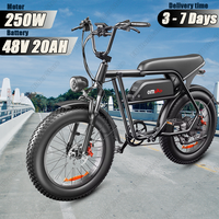 Emoko C99 Electric Bicycle 250W Brushless Motor 48V20Ah Lithium Battery Hydraulic Brake Electric Bike 20*4-inch Fat Tires E-Bike