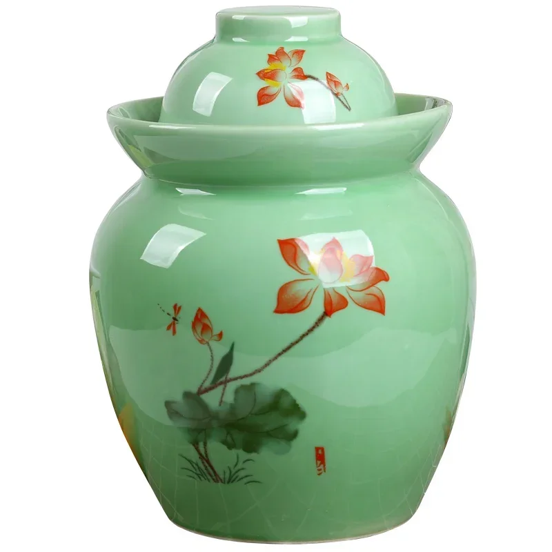 

Hot Salespickle Jar Home Thickened Sichuan Ceramic Sealed Double Cover
