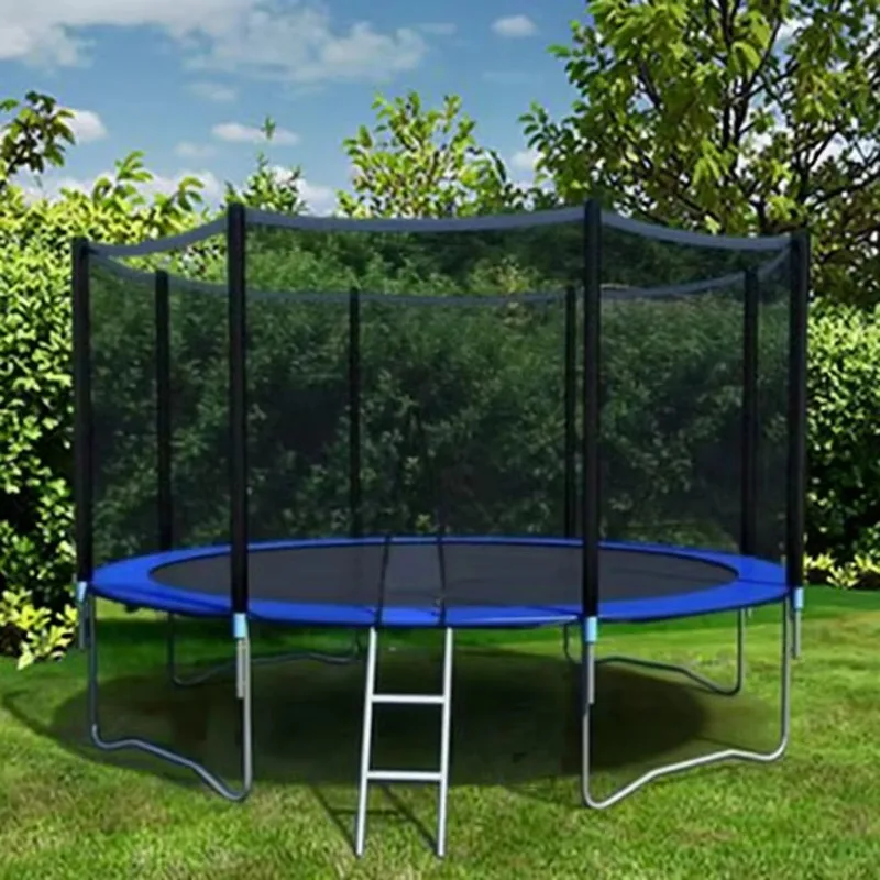 Multiple Size Round Indoor Outdoor Trampoline With Safety Net Stable For Family Sports And Recreation