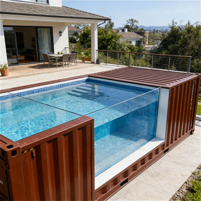 Container Swimming Pool Modular Pool Above Ground Backyard Hotel Club Resort Leisure Customized Shape Commercial