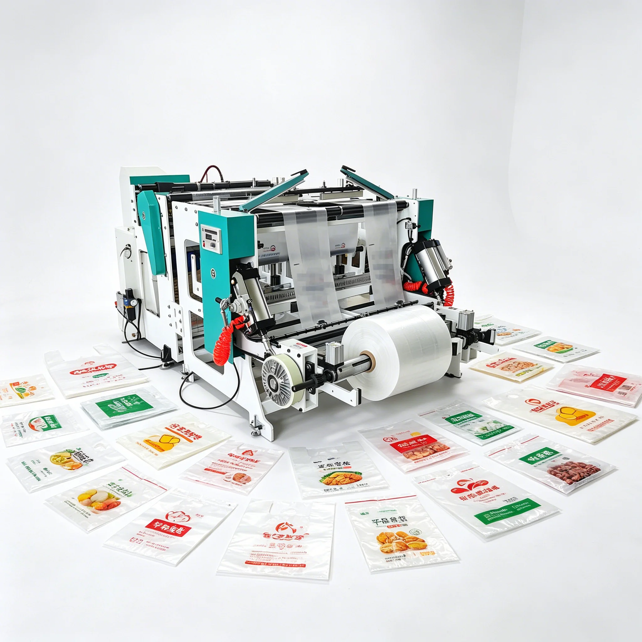 High Speed Vest Bag Making Machine Servo Motor PLC Control PE HDPE Plastic Shopping Bag Maker Automatic Production Line CE ISO