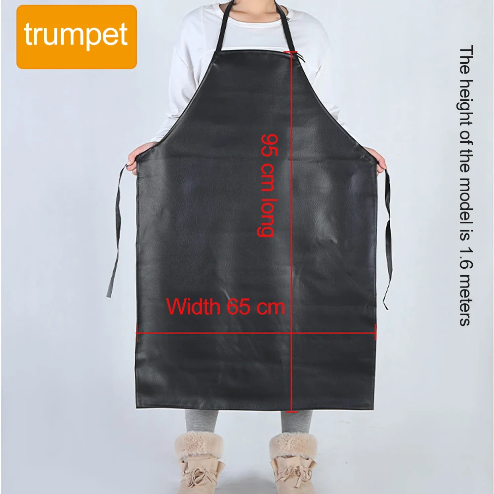 Double Layers Thickened Apron Kitchen Waterproof Vinyl Apron Oil Proof PVC Aprons Wear Resistant for Dishwashing Fishing Lab