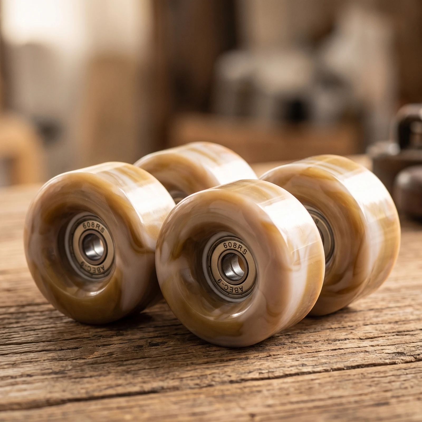 4 Pieces Roller Skate Wheels with Bearings Smooth-Rolling Skate Wheels with Bearings Long-Lasting Balanced for Skaters