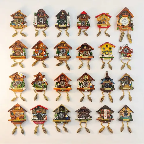 유럽 독일 뻐꾸기 시계 냉장고 자석, 관광 기념품 공예, 냉장고 자석 장식 용품, 수공예 