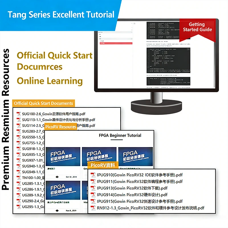 Tang Primer 20K FPGA Development Board GW2A-LV18 Chip Multiple Expansion Dock Kits Rich Interfaces For AI Vision Processing