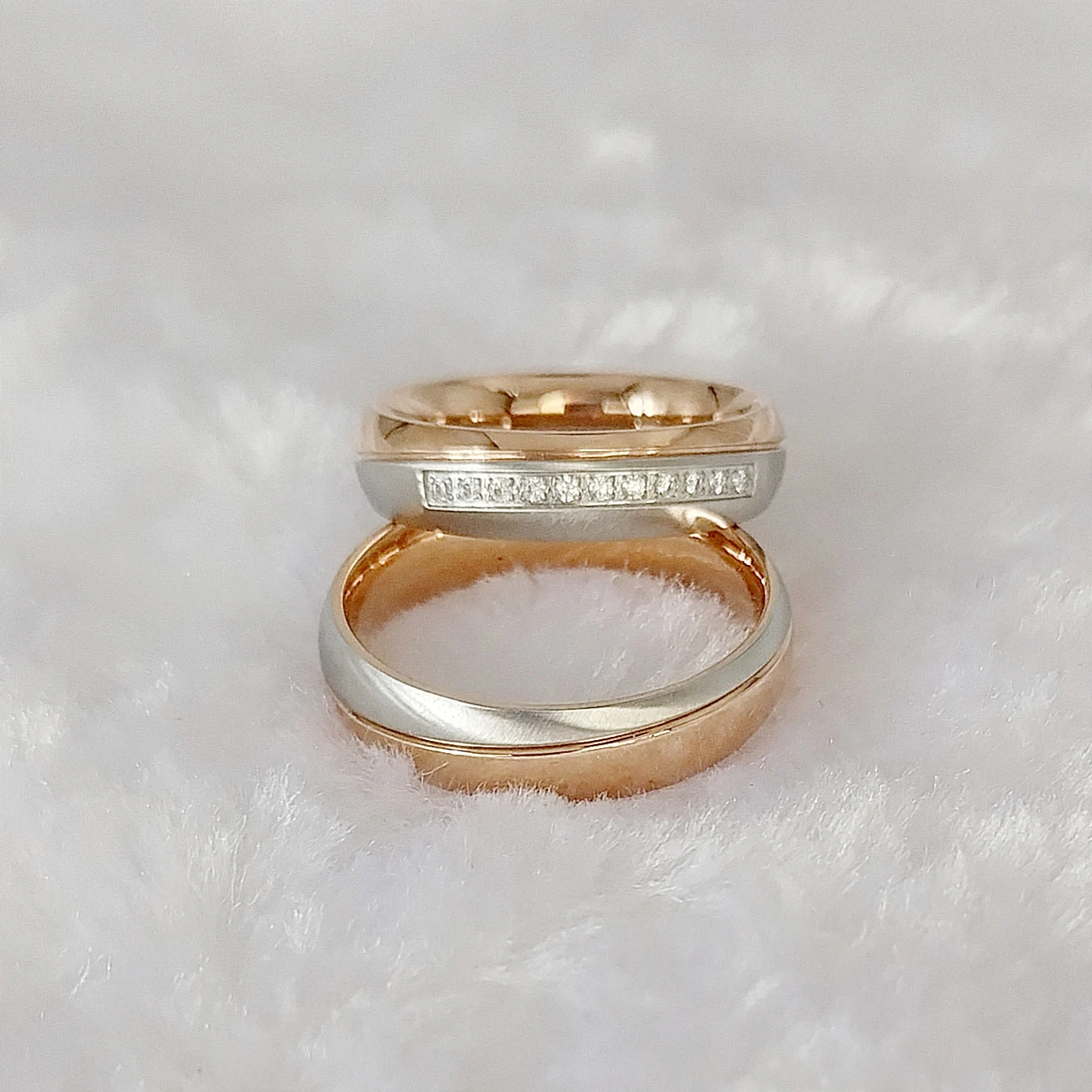 Designer Handmade 18K Rose Gol - Couple Ring Set review and price