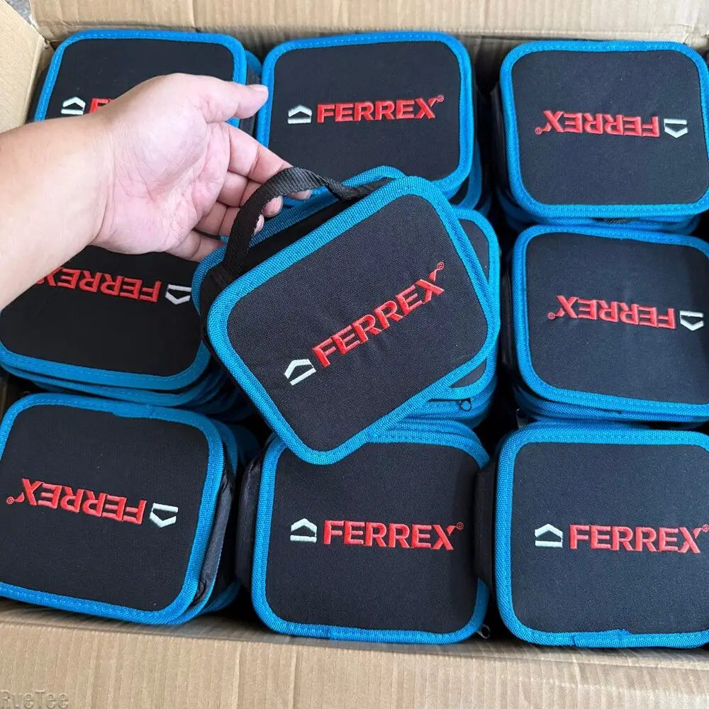 Portable Zipper Handheld Square Tool Bag with Strap Pocket for Electrician Tools Bluetooth Headset Charging Battery Data Cable