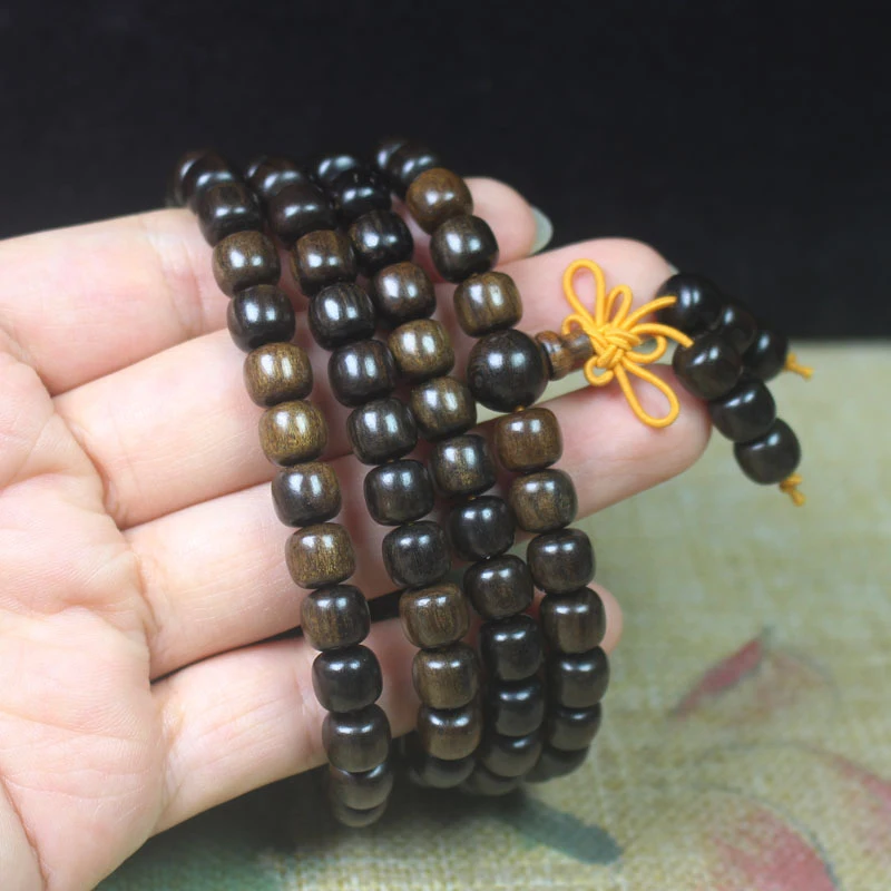 

Cheng Guibao vintage-style beads 7*8 multi-strand Buddhist bead bracelet for men and women, simple hand-woven prayer bead jewelr