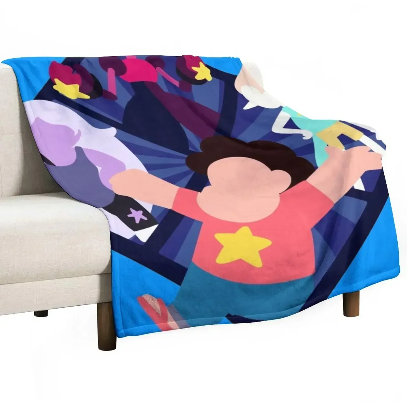 steven universe 4 Throw Blanket funny gift Bed linens Multi-Purpose Plush Beautifuls blankets ands Blankets