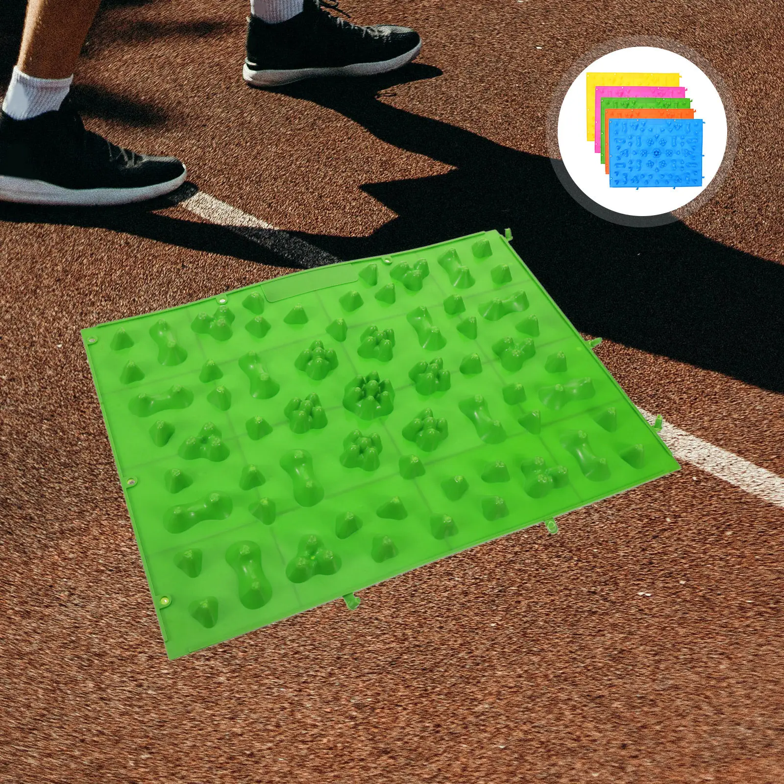 

5Pcs Reflexology Training Mat Foot Acupressure Massage Pad Ergonomic Sole Stimulation Board for Home Office Team Building Foot