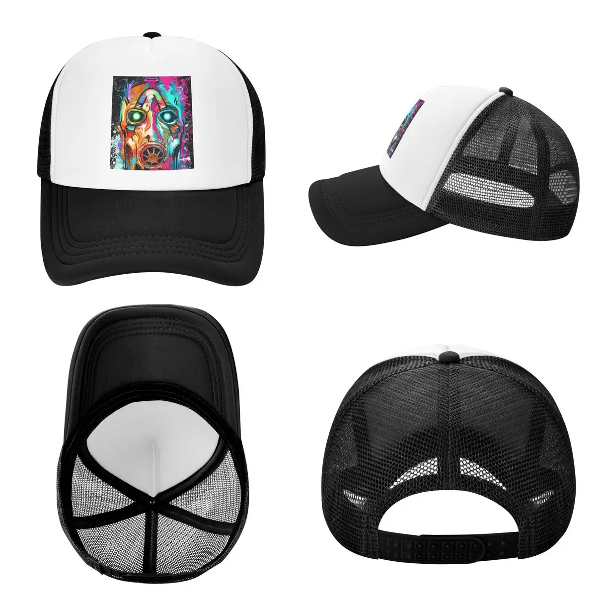 Borderlands Shooting Game Gaming(45) Cap Fashion Mesh Baseball Caps Adjustable Hat Hip Hop Summer Unisex Baseball Hats