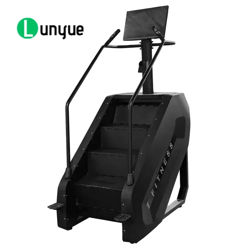 Commercial Touch Screen Electric Stair Climber Steel Fitness Stepper for Gym Home Workout Cardio Training Durable Heavy Duty