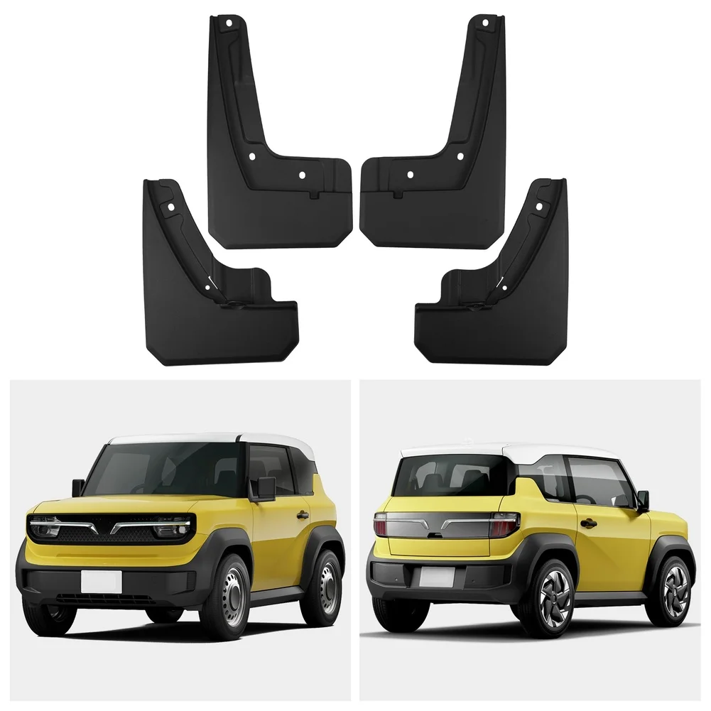 

4pcs Fit For VinFast VF 3 2022-2026 Car Mudguards Tire Fender Proof Mud Flaps Front Tire:345*210MM, Rear Tire:270*220MM