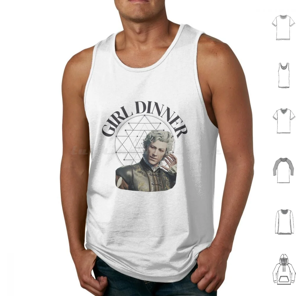 Astarion Meme Bg3-Girl Dinner Tank Tops Vest Sleeveless Astarion Baldurs Gate 3 Bg3 Baldurs Gate Vampire Dnd D D Rpg Larian