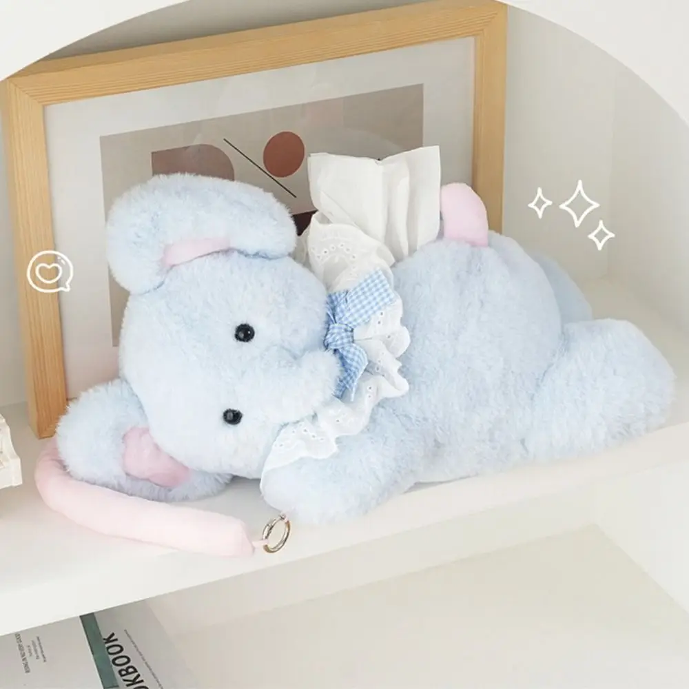 

Material Elephant Tissue Box Decorative Cover Storage Function Little Pig Car Tissue Bag Cute Soft Stuffed Tissue Cover Car Use
