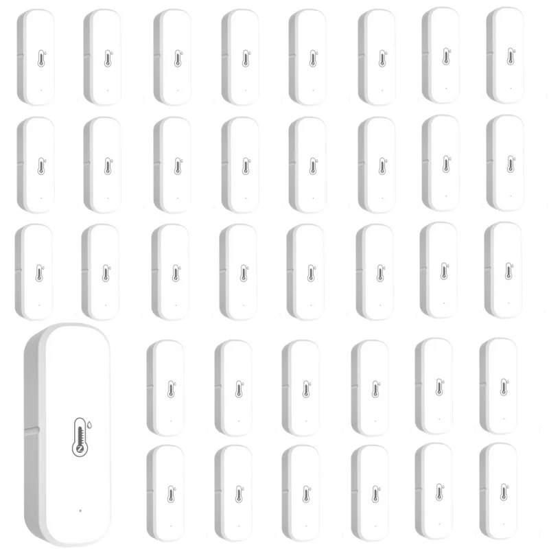 การตรวจสอบอัจฉริยะ Tuya 3.0 เซ็นเซอร์ความชื้นอุณหภูมิอัจฉริยะควบคุมเสียงเซ็นเซอร์อุณหภูมิและความชื้น