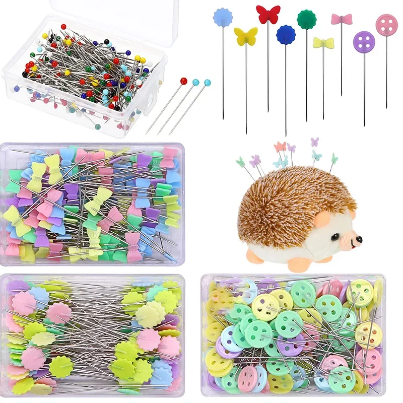 100Pcs Sewing Pins Dressmaking Pins Glass Ball Head Pins Patchwork Pins for DIY Craft Sewing Dressmaker Jewelry Flower Decor