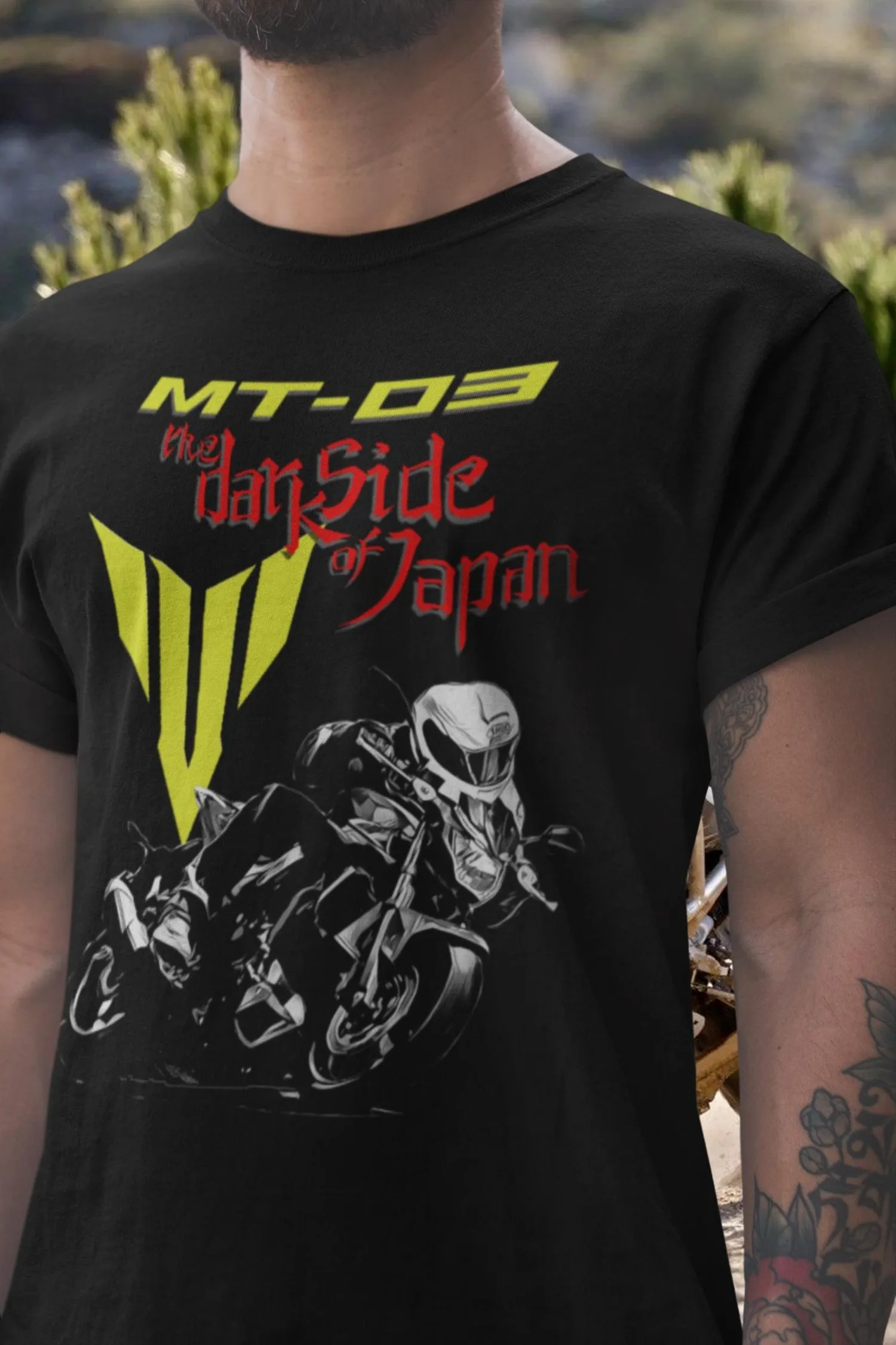 

564@EY Y.amaha MT-03 T Shirt Dark Side of Japan Hyper Naked Motorcycle Tee Parallel Twin Rider Top For MT Fans Urban Predator Gi