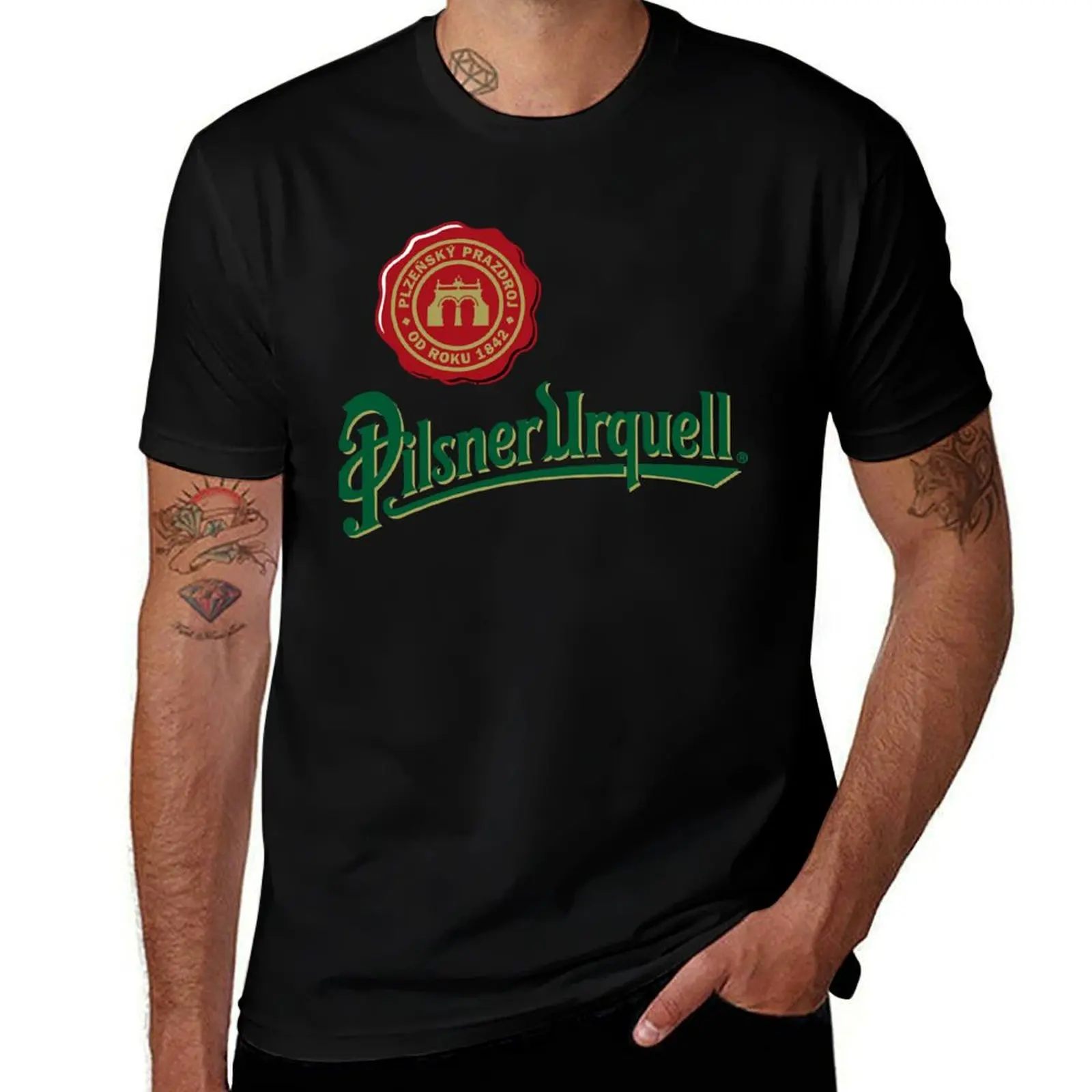 

Czechia - Pilsner Urquell - World Beer T-Shirt t shirts for man pack cotton t shirt custom print T-shirt