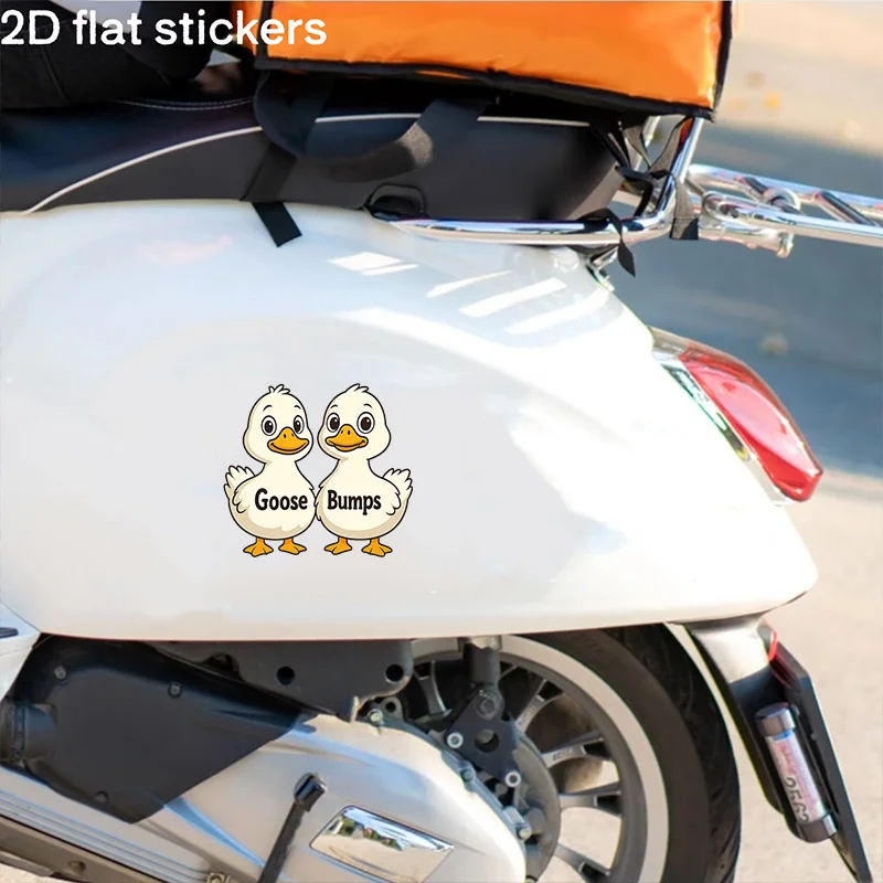 1PC Cute Goose Bumps Duck Car Sticker, Funny Decal for Car Windows Bumpers Laptops, Unique Decor for Auto Enthusiasts
