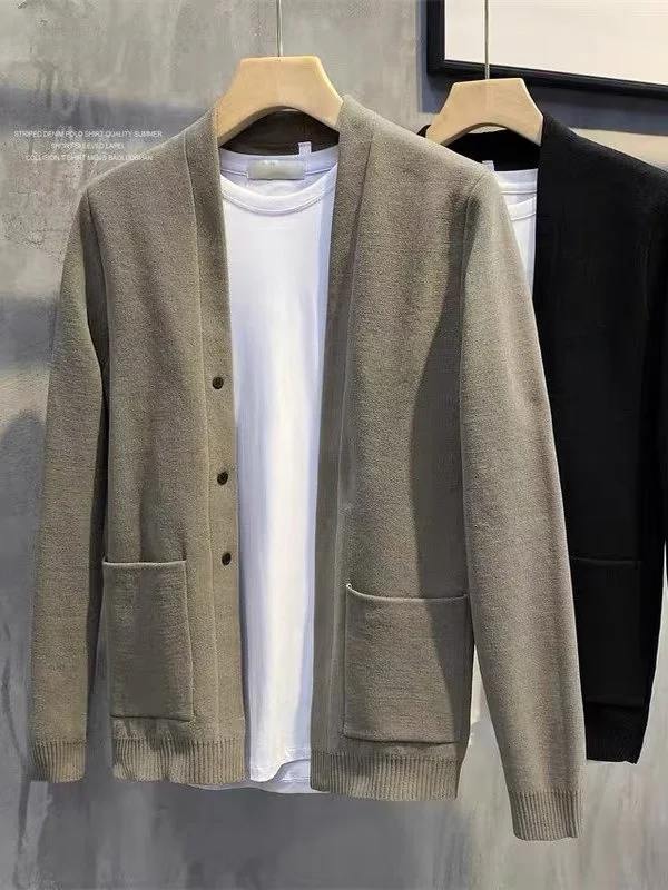 

Sli Men's Knitted Cardigan Sweater Embroidered Trendy Versatile Autumn New Sle Casual Faion Outerwear M Model