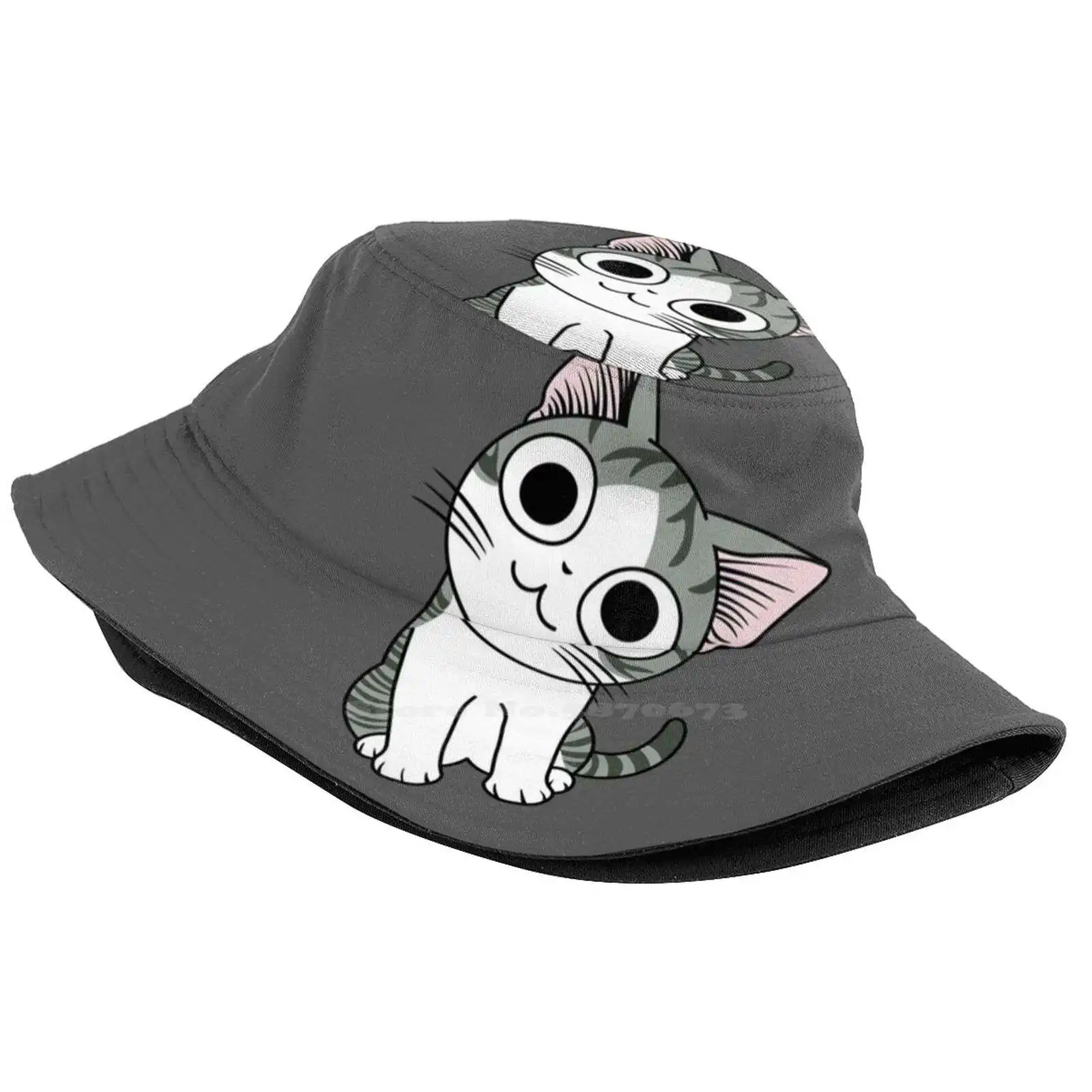 Chi! Foldable Panama Bucket Hat Cap Sweet Home Chihuahuas Cat Neko A Life Japanese Manga Amusing Optical Illusion Hooked Cute