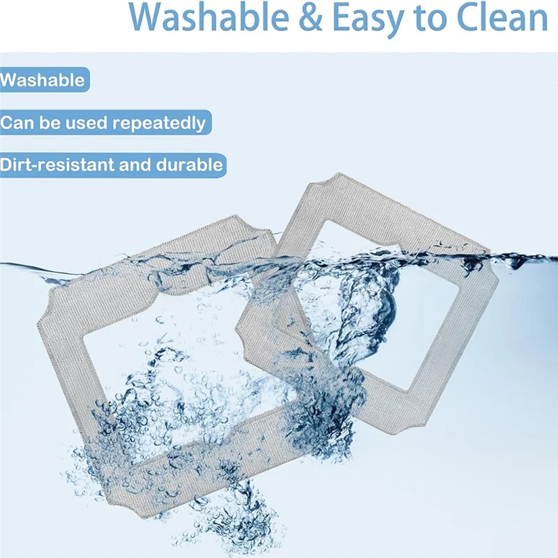 A86I-10Pcs Für Ecovacs Winbot Mini Ersatzteile Tücher Reinigungstuch, Mikrofaser-Reinigungspad