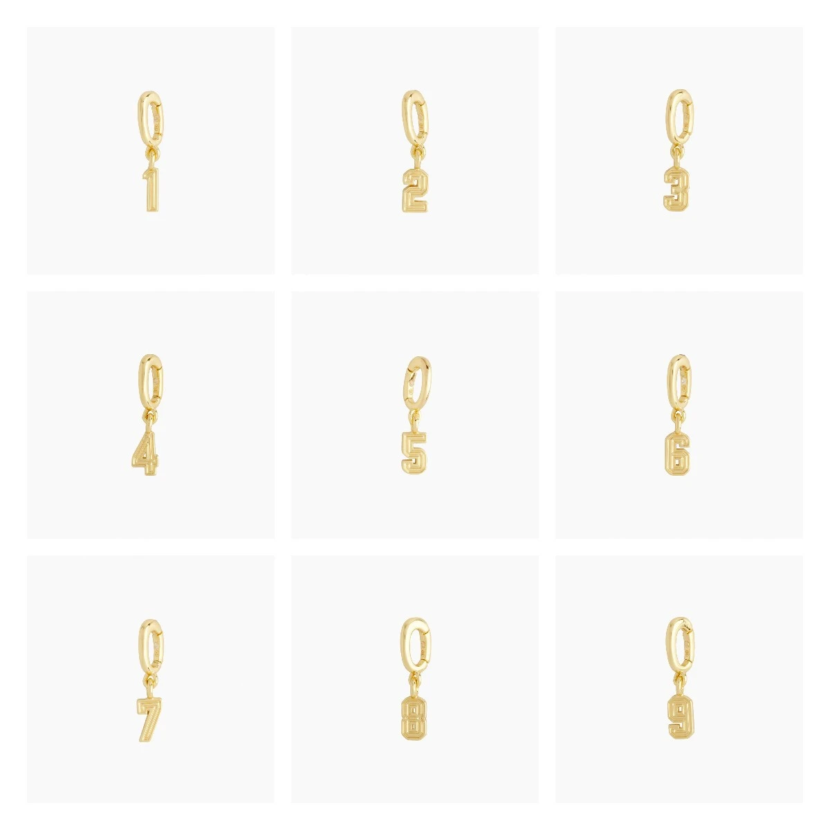 

New Lucky Number Stainless Steel Fashion Style 0-9 Pendant DIY Necklace Gold Plated Color Preserving