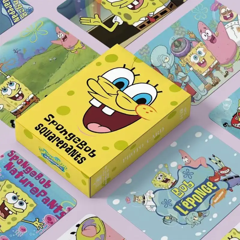 Spongebob Squarepants Card Personaggi animati Patrick Star Squidward Tentacles Serie periferica Carte Giocattolo per bambini Regalo