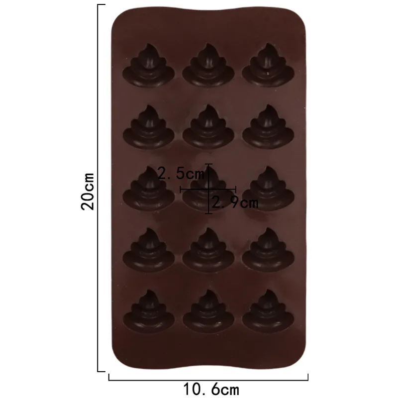 15 Funny Poop Silicone Chocolate Mold Cake Mold DIY Glue Mold Fire Paint Wax