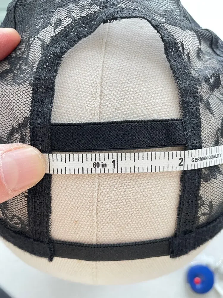 U-Teil und T-Teil, Lace-Front-Perückenkappe zur Herstellung von Perücken, T-Teil – Detail 8
