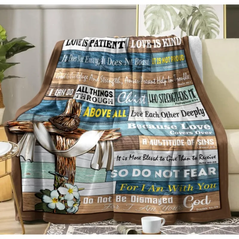 هدايا مسيحية ملهمة للنساء - بطانيات دينية، هدايا للرجال، بطانيات مسيحية للإيمان للنساء