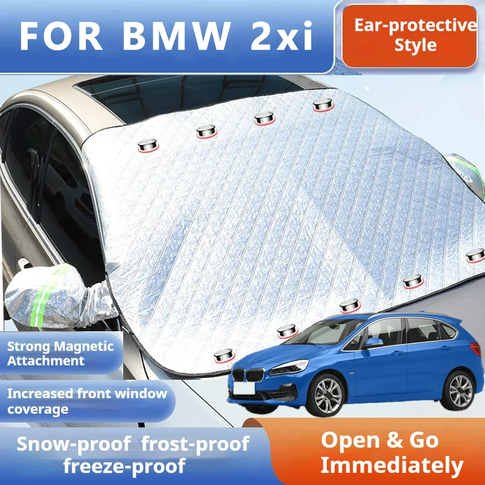 

Thickened Car Now Sunshade Windshield Cover With 5/9 Magnets UV Protection Anti Snow Sunlight For Front Windsh For BMW 2xi