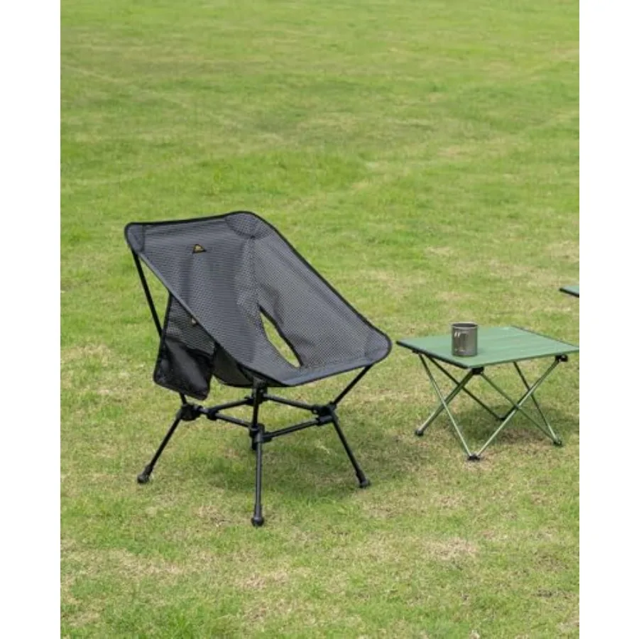 كرسي شاطئ قابل للطي للتخييم وخفيف الوزن مع أقدام كبيرة مضادة للغرق للمغامرات الخارجية، محمول وقوي