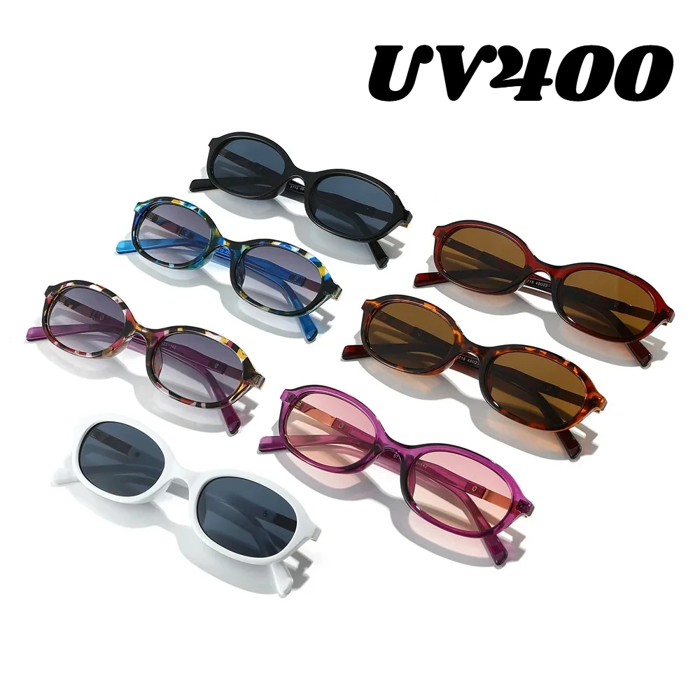 

2026 New Retro Oval Sunglasses UV400 Minimalist Fashionable Small Frame Shades UV400 Outdoor UV-Protective Sun Glasses