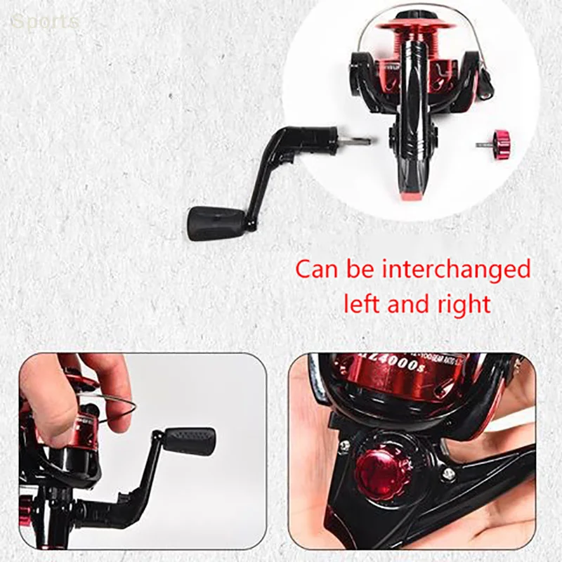 Spinning Fishing Reel 5.2:1 Gear Ratio 1000-4000 Max Drag 8kg Spinning Reel Plastic Body Freshwater Saltwater Fishing Tool