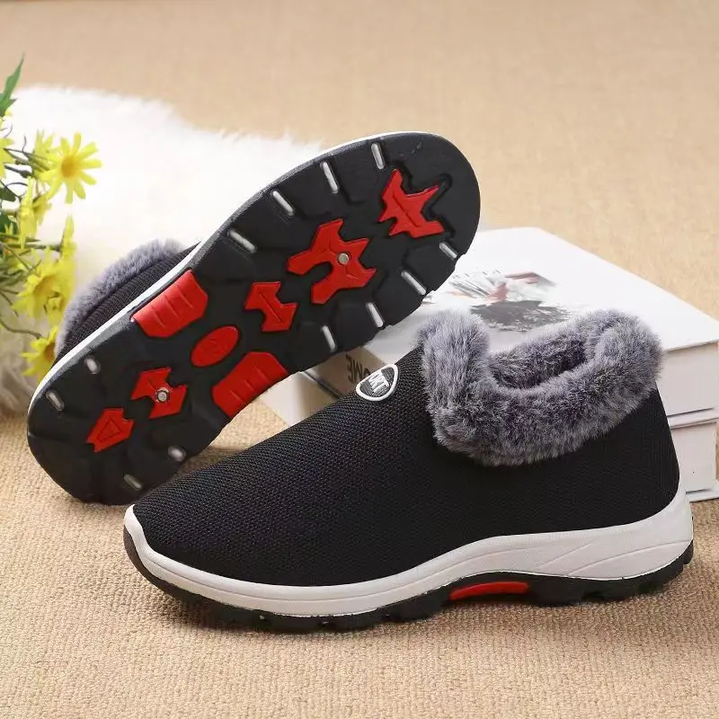 Waterproof Winter Boots for Women 2024 New Plush Snow Boots Women Ankle Boots Warm Black Couple Cotton Couples Platform Shoes