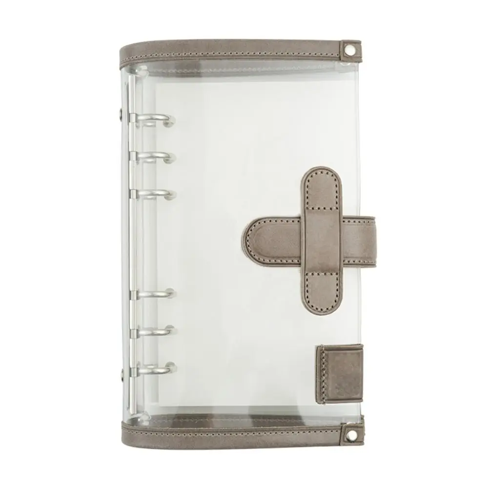 Creative Transparent Binder Notebooks Blank Inner Pages Loose-leaf Notepad DIY Mini Diary Book Stationery Supplies
