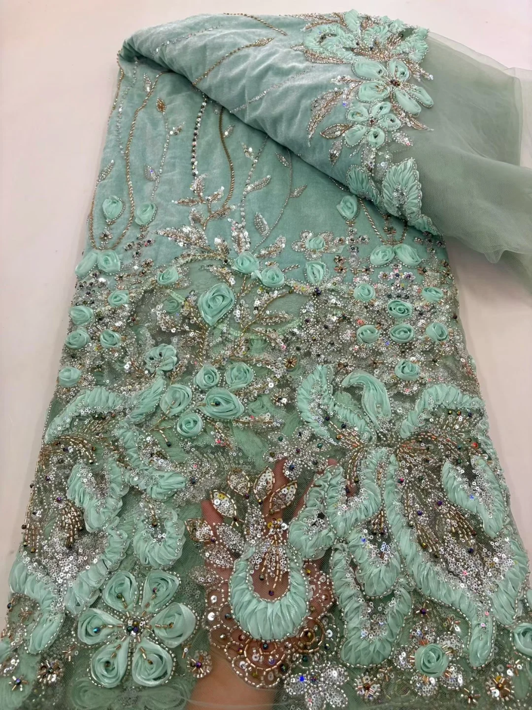 African Sequins Velvet Lace Fa - Sewing Velvet Fabric 评论和价格