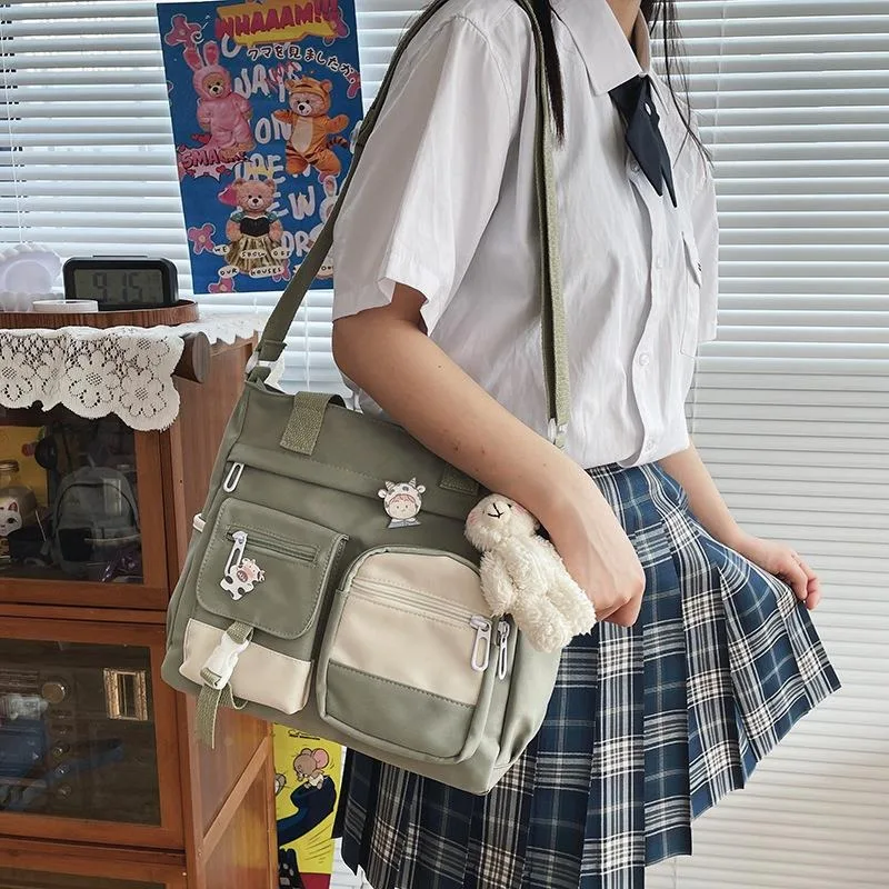 Handbags Shoulder Bags Messenger Bag Cross Body Bag Japanese Korea Waterproof Canvas Women Student Girl Tote Handbag Daily Gift