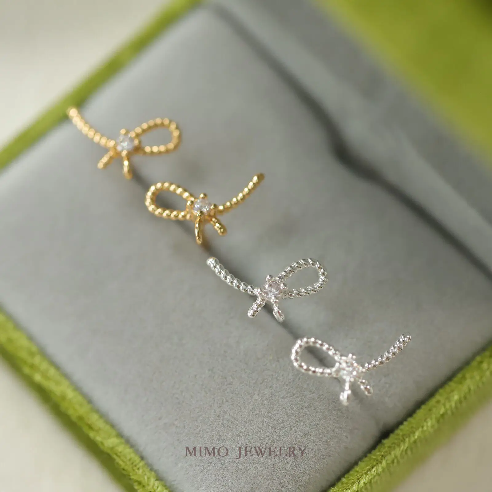 Copper-plated Real Gold, Small Fresh Twist Pattern, Cross Zircon Stud Earrings, Earclips DIY Handmade Accessories