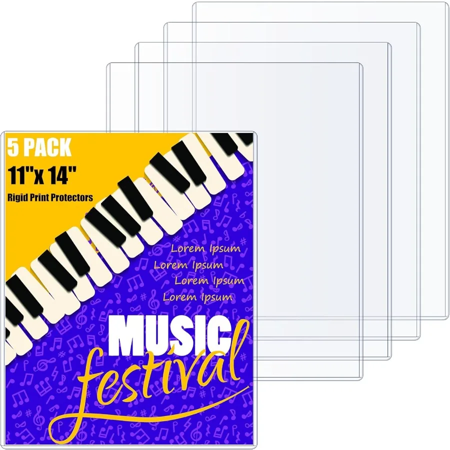 

5 шт. 11x14 жесткие защитные пленки для печати, жесткие пластиковые листы, защитные пленки для страниц, сверхмощные обложки для меню с верхней загрузкой, прозрачные рукава для плакатов