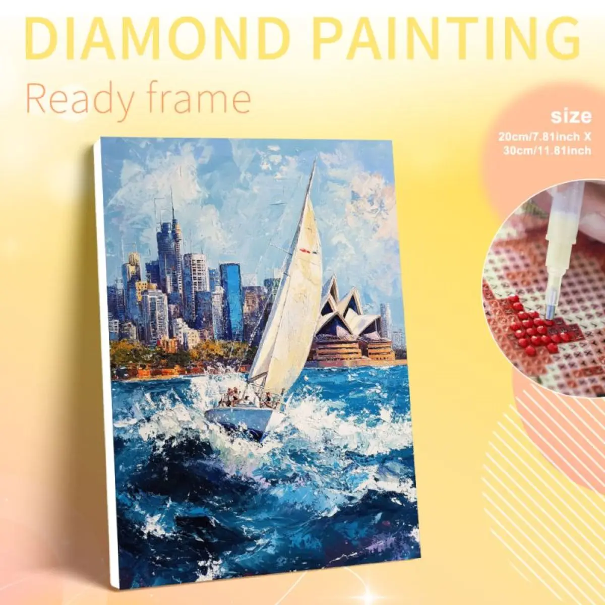 

Наборы для алмазной вышивки 5D PhotoCustom Framed Tsunami для взрослых, декоративные картины для украшения дома, пейзажи, круглые/квадратные элементы