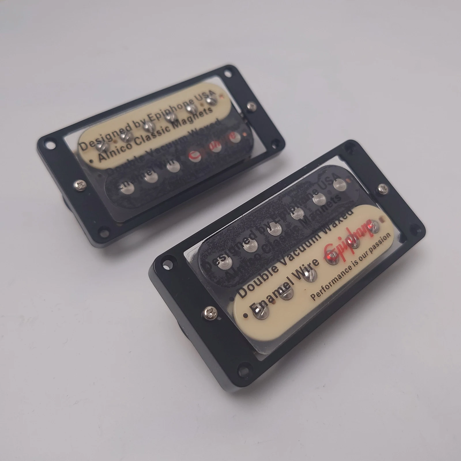 Guitar Humbucker Pickups Neck Bridge Pickup Set with 2V2T Wiring 2C Quick-connect Terminals Set for LP Guitars Replacement Parts