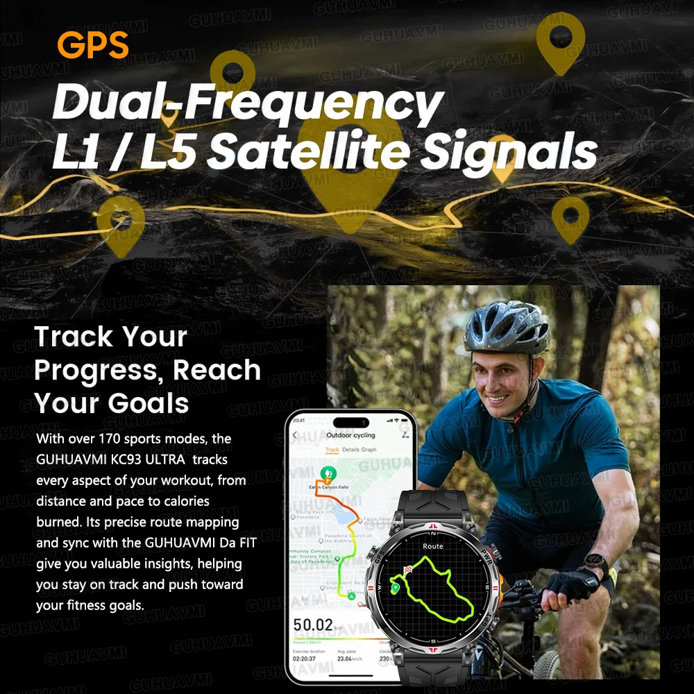 2025new esportes ao ar livre gps smartwatch ciclismo corrida nadar gps pista bússola altímetro chat gtp 5atm à prova dwaterproof água chamada smartwatch masculino