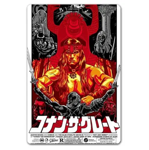Conan The Barbarian Arnold Schwarzenegger Movie Metal Poster Tin Sign 20x30cm  -aluminum