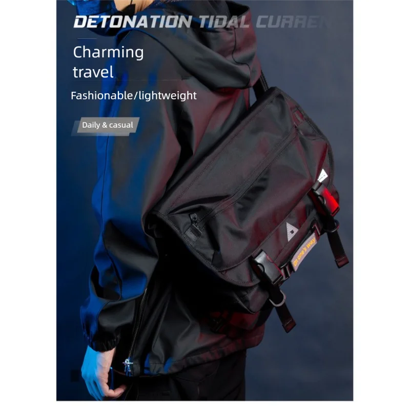 حقيبة كروس، قماش مقاوم للماء، حقيبة ملابس العمل، حقيبة دراجة نارية، حقيبة كروس، حقيبة بريد بكتف واحد للرجال #6