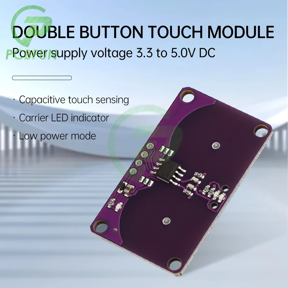 

Dual-Button Touch Sensor Module Household Capacitive Touch Proximity Sensor Key Switch Panel About 0-5mm Suitable For Arduino